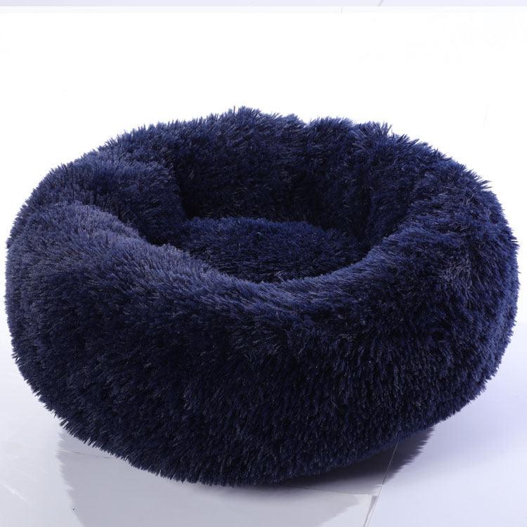 Lit rond douillet de luxe pour animaux de compagnie - Le refuge ultime pour les petits chiens et les chats