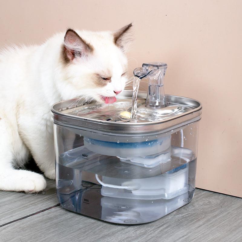 Haustier Katze Hund Edelstahl Automatischer Wasserspender Intelligenter Trinkbrunnen