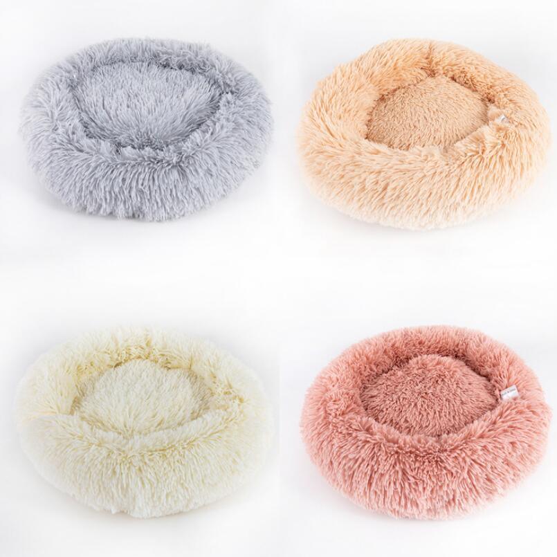 Lit rond douillet de luxe pour animaux de compagnie - Le refuge ultime pour les petits chiens et les chats