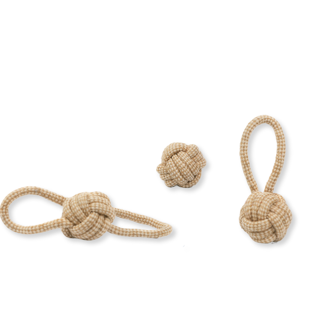 Jouets à tirer en chanvre naturel
