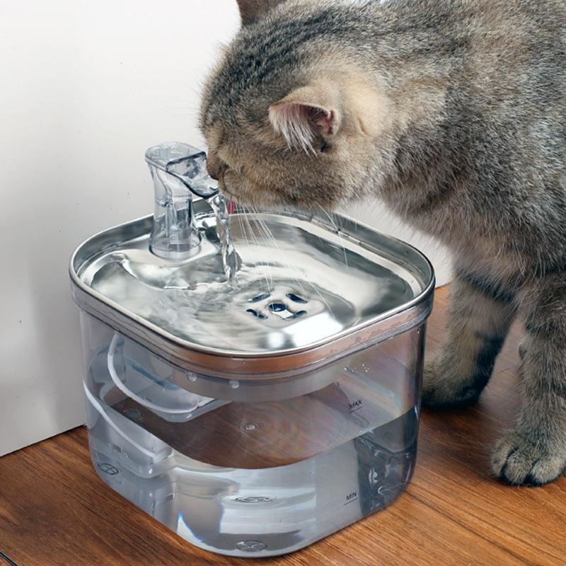 Haustier Katze Hund Edelstahl Automatischer Wasserspender Intelligenter Trinkbrunnen